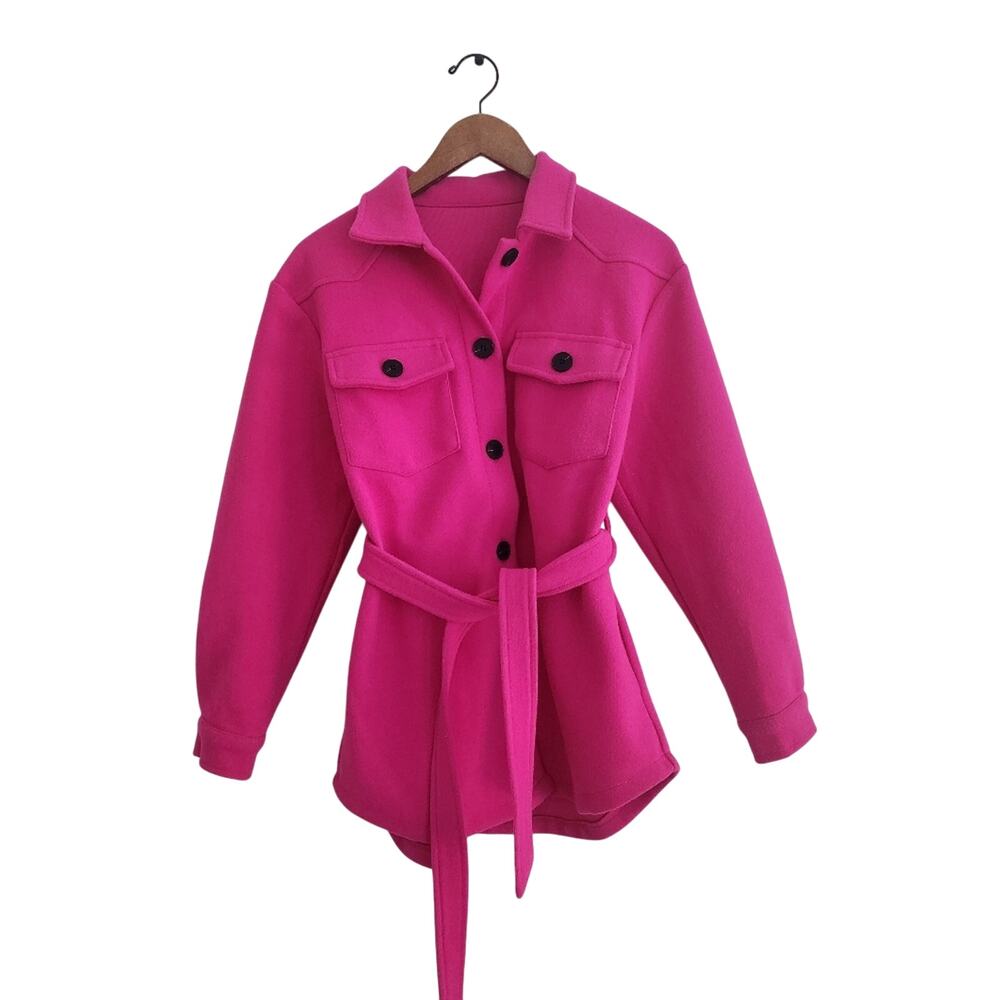 S/M Women's Pink Belted Jacket
